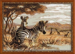 Riolis Stickpackung - Zebras in the Savannah