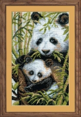 Riolis Stickpackung - Panda with Young