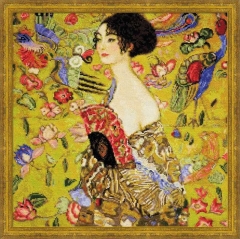 Riolis - Stickbild Lady with a Fan