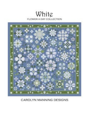 Stickvorlage CM Designs - White - Flower A Day