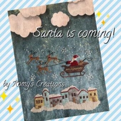 Stickvorlage Romys Creations - Santa Is Coming