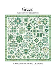 Stickvorlage CM Designs - Green - Flower A Day