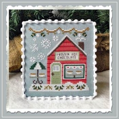 Stickvorlage Country Cottage Needleworks - Snow Village 5 Frozen Hot Chocolate Shop