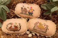 Stickvorlage Homespun Elegance Ltd - Spring Eggs VI