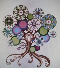 Stickvorlage Serenita Di Campagna - Mandala Multicolor