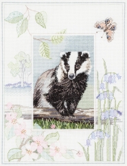 Bothy Threads Stickpackung - Wildlife Badger 26,9x34,2 cm