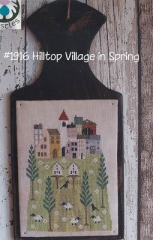 Stickvorlage Thistles - Hilltop Village in Spring