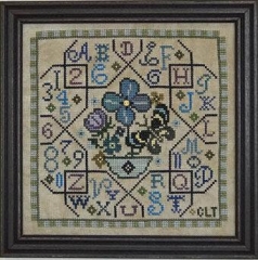 Stickvorlage Tellin Emblem - Sampler Tile - Blue