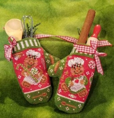 Stickvorlage Blackberry Lane Designs - Gingerbread Mittens