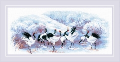 Riolis Stickpackung - Japanese Cranes