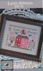 Stickvorlage Annie Beez Folk Art - Love Always