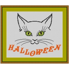 Stickvorlage Kreuzstich-Insider Halloweenkatze