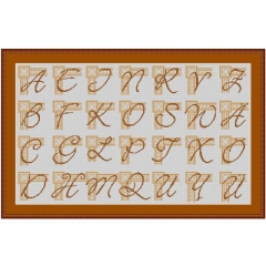 Stickvorlage Kreuzstich-Insider Initialen-Alphabet