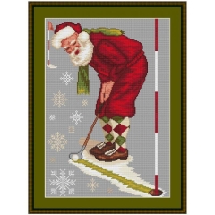 Stickvorlage Kreuzstich-Insider Golfnikolaus