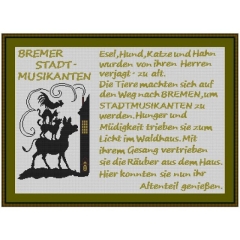 Stickvorlage Kreuzstich-Insider Bremer Stadtmusikanten