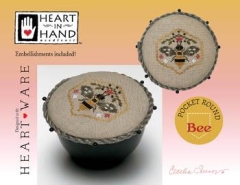 Stickvorlage Heart In Hand Needleart - Pocket Round - Bee (w/emb)