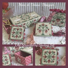 Stickvorlage Mani Di Donna - Old Strawberries Sewing Set