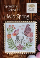Stickvorlage Cottage Garden Samplings - Hello Spring