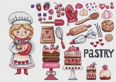 Stickvorlage Les Petites Croix De Lucie - Food Collection Pastry