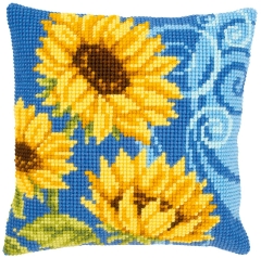 Vervaco Verachtert - Kreuzstichkissen Sonnenblumen