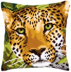 Vervaco Verachtert - Kreuzstichkissen Leopard