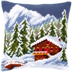 Vervaco Verachtert - Kreuzstichkissen Winterlandschaft