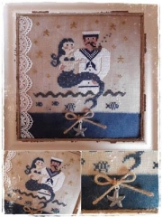 Stickvorlage Fairy Wool In The Wood - Mermaid And Sailor w/charm