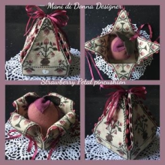 Stickvorlage Mani Di Donna - Strawberry Petal Pincushion