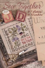Stickvorlage Jeannette Douglas Designs - Sew Together 7 Letters & Numbers