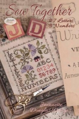 Stickvorlage Jeannette Douglas Designs - Sew Together 7 Letters & Numbers