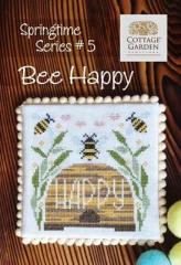 Stickvorlage Cottage Garden Samplings - Bee Happy