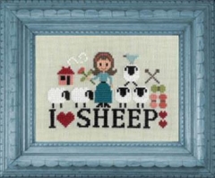 Stickvorlage Jardin Privé - I Love Sheep
