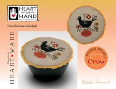 Stickvorlage Heart In Hand Needleart - Pocket Round - Crow (w/emb)