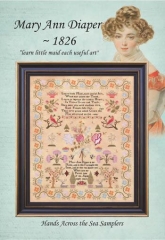 Stickvorlage Hands Across The Sea Samplers - Mary Ann Diaper 1826