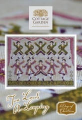 Cottage Garden Samplings - 12 Days of Christmas Ten Lords A Leaping
