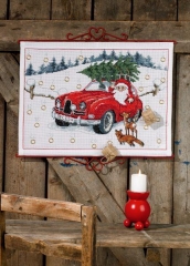 Permin of Copenhagen Stickpackung - Adventskalender Weihnachtsauto