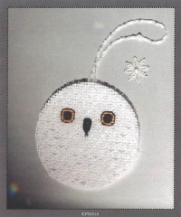 Stickvorlage Cotton Pixels - Blackwork Snowy Owl