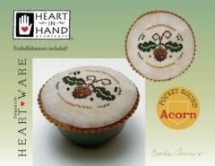 Stickvorlage Heart In Hand Needleart - Pocket Round - Acorn (w/emb)