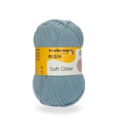 Regia Soft Glitter Sockenwolle 4-fach Light Blue