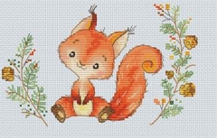 Stickvorlage Les Petites Croix De Lucie - Forest Squirrel