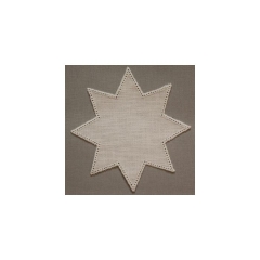 Zweigart Anhäkelform Stern weiß klein