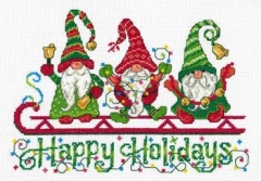 Stickvorlage Imaginating - Happy Holiday Gnomes