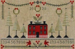 Stickvorlage Artful Offerings - Cranberry Christmas Sampler