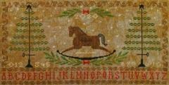 Stickvorlage Artful Offerings - Rocking Horse Holiday Sampler