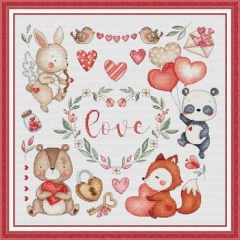 Stickvorlage Les Petites Croix De Lucie - Love