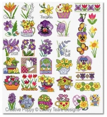 Stickvorlage Lesley Teare - Spring Flower Motifs