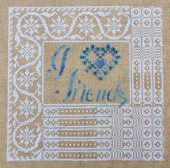 Stickvorlage MarNic Designs - I Love Friends