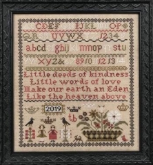 Stickvorlage The Scarlett House - Little Deeds Sampler