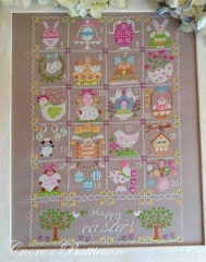 Stickvorlage Cuore E Batticuore - Shabby Easter Calendar