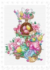 Stickvorlage Les Petites Croix De Lucie - Easter On A Platter